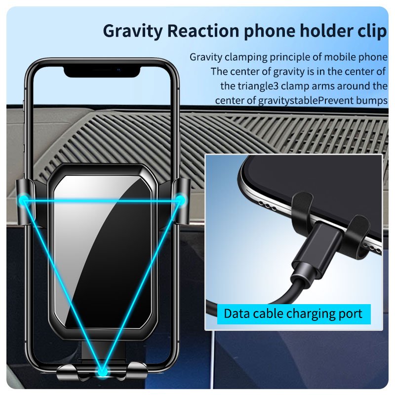Gravity Smartphone Mobile Phone Cellphone Mount Holder Air Vent Bracket Stand For 2024 BMW 5 Series+BMW i5