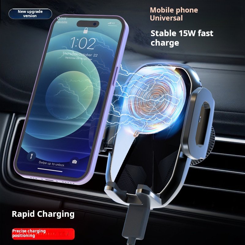 Car Phone Holder 15W Wireless Charger Quick Charge Universal Air Outlet Navigation Bracket