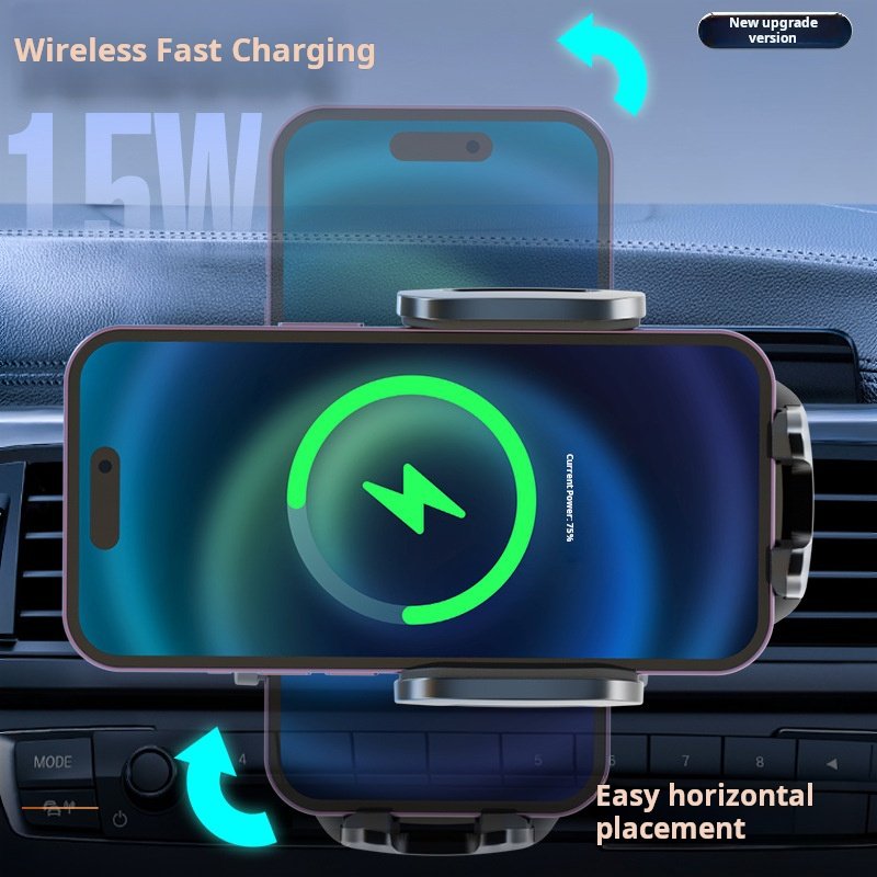 Car Phone Holder 15W Wireless Charger Quick Charge Universal Air Outlet Navigation Bracket