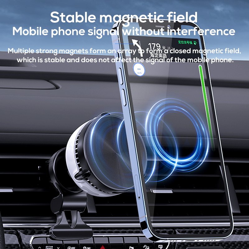 Car Wireless Charger MEMO GW03 Magnetic Wireless Car Charger 15W for iPhone with Phone Cooler for Cooling Phone