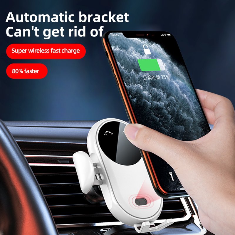 New Smart Car Wireless Charger mount 15W fast Wireless Car Charger Automatic Clamping Phone Holder