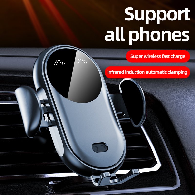 New Smart Car Wireless Charger mount 15W fast Wireless Car Charger Automatic Clamping Phone Holder