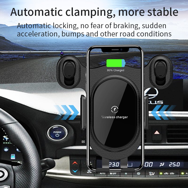 2020 New Trending Product Cargador Inalambrico FAST Charging 15W Car Holder Wireless Charging Car Wireless Charger Holder