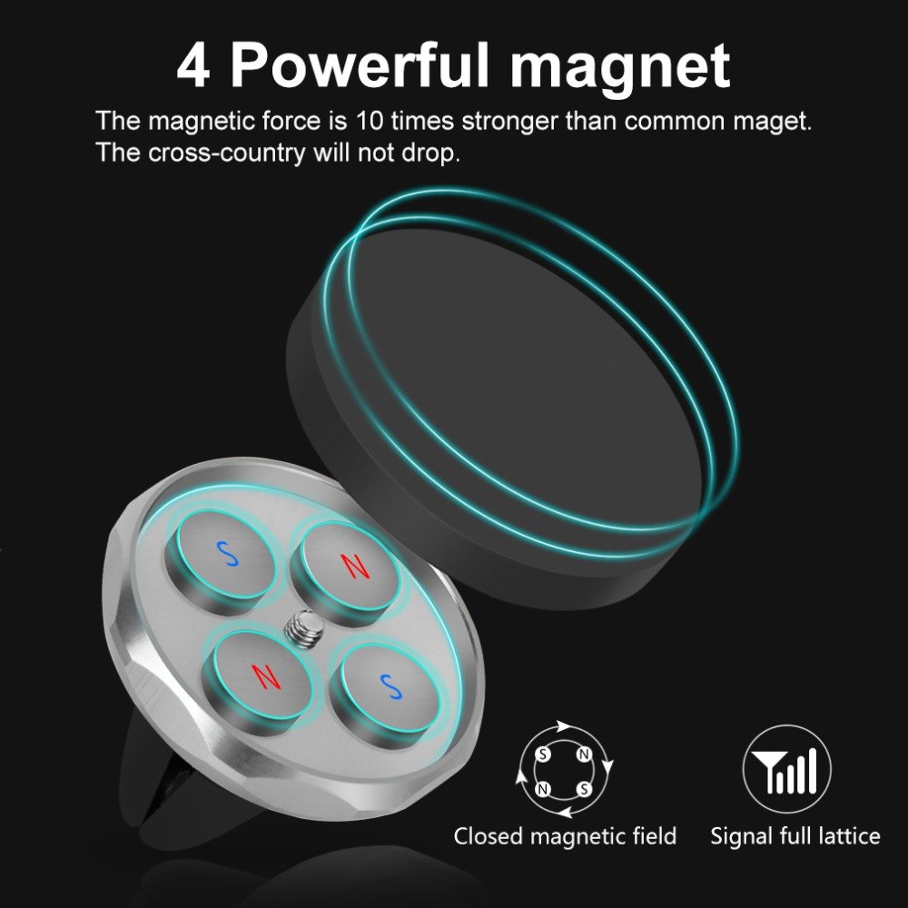 Logo Custom Air Vent Dash Flexible Car Cell Phone Holder Mini 360 Strong Magnetic Phone Holder Car Mount