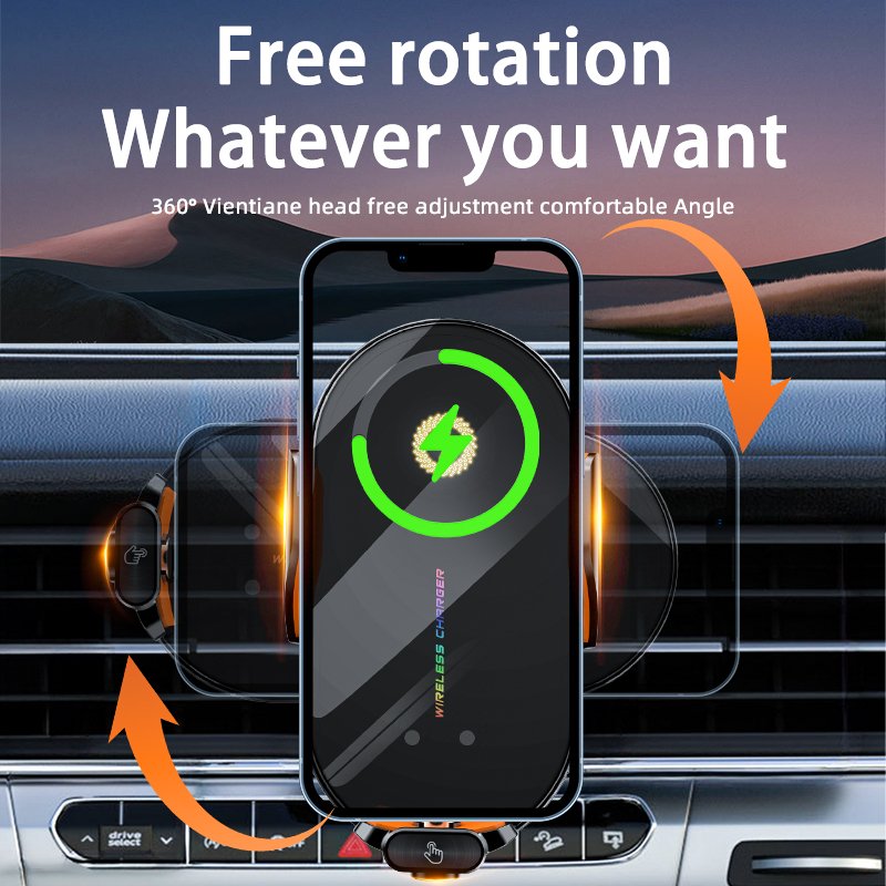 New Car Phone Holder 15w Wireless Charging Cell Phone Holder 66w Magnetic Charging Car Phone Holder For Iphone Android