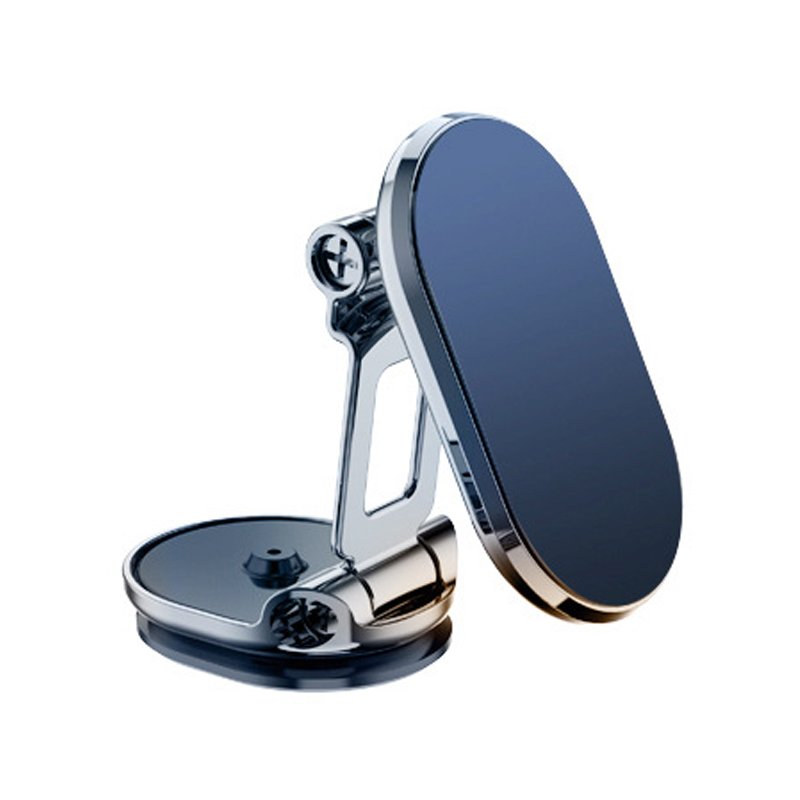 New Alloy Folding Magnetic Car Phone Holder custom universal car holder Dual Folding Cell Phone Stand suitable for car dashboard