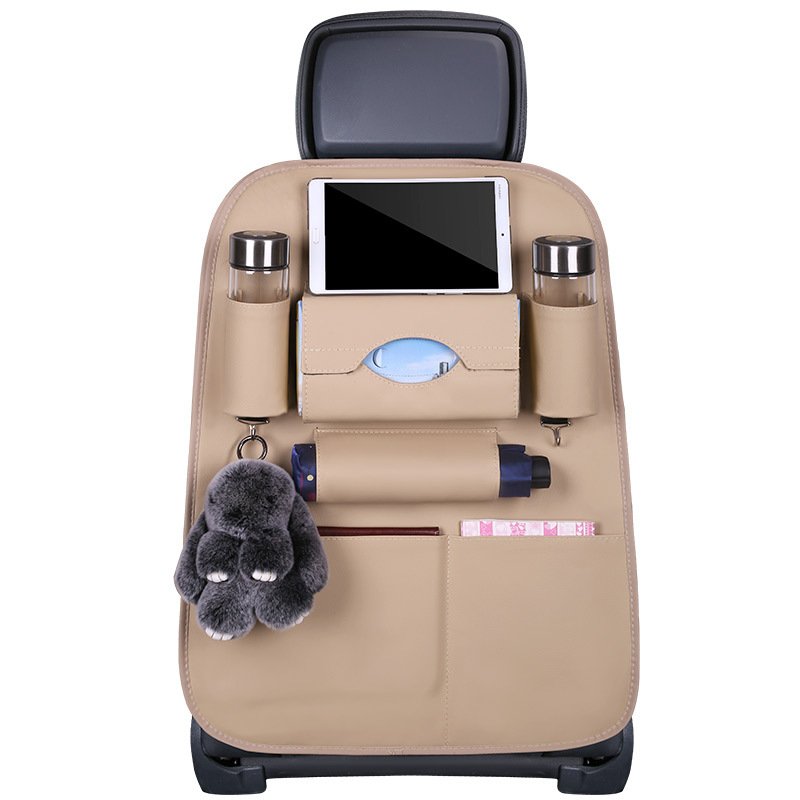 Multifunction Waterproof PU Leather Car Backseat Storage Bag Auto Car Back Seat Organizer Bag
