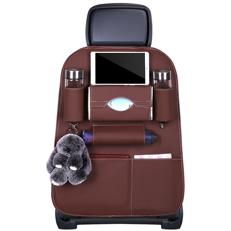 Multifunction Waterproof PU Leather Car Backseat Storage Bag Auto Car Back Seat Organizer Bag