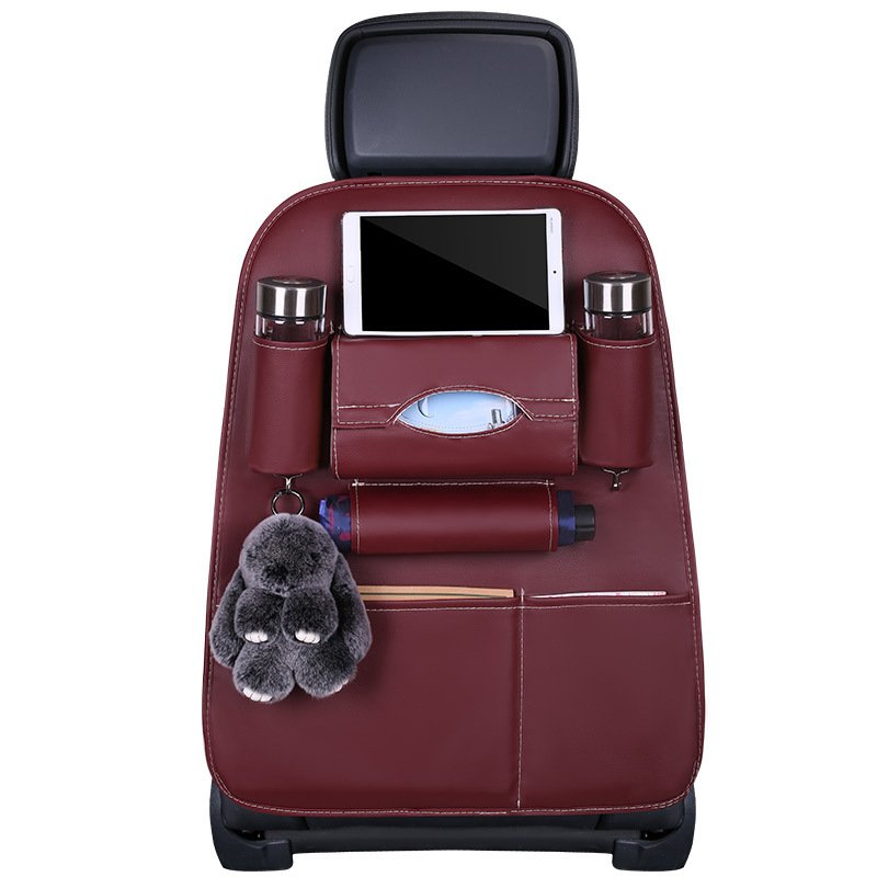 Multifunction Waterproof PU Leather Car Backseat Storage Bag Auto Car Back Seat Organizer Bag