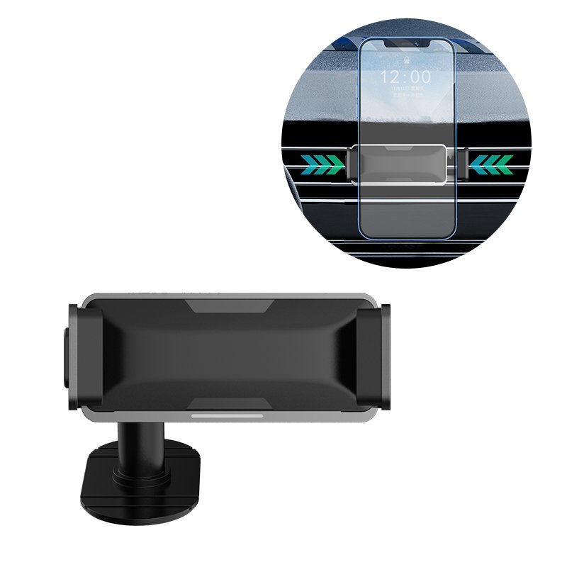 Hot sale black Aluminum alloy Universal Dashboard Car Mount Mobile Phone Holder