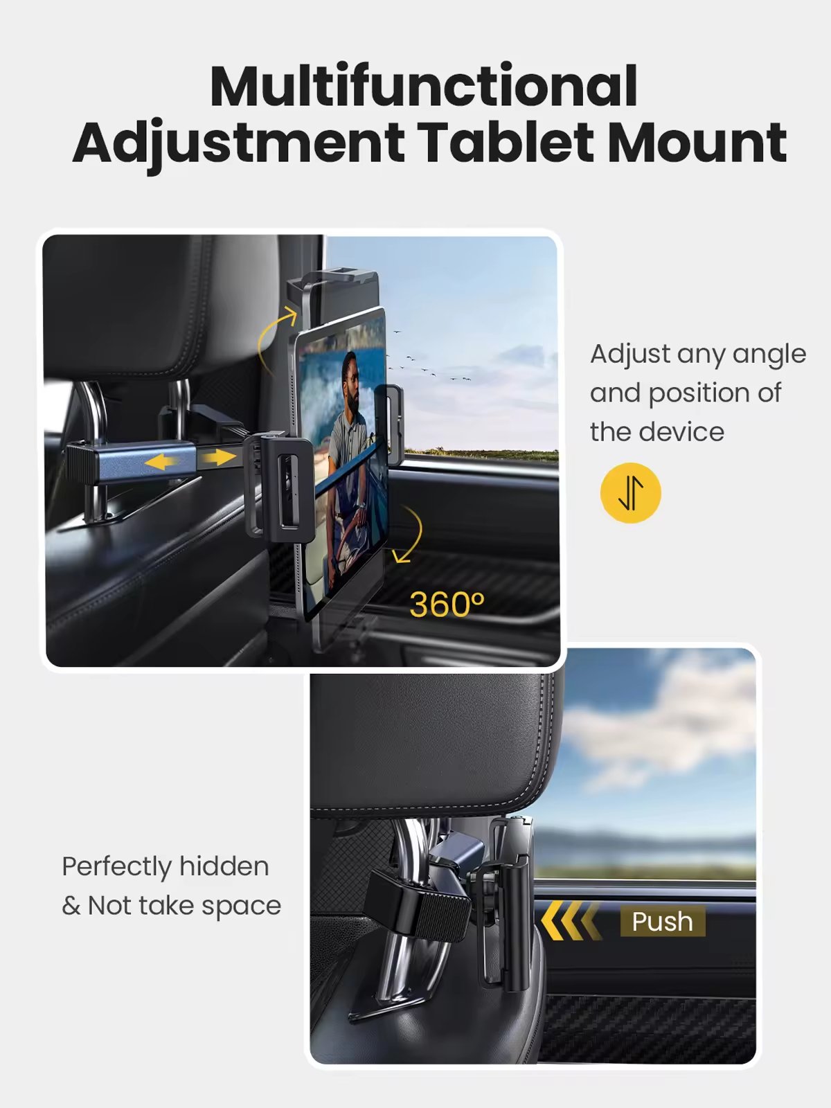 Lisen Hot Sell Flexible Car Pillow Bracket Phone Stand &Pillow Bracket for Car Headrest