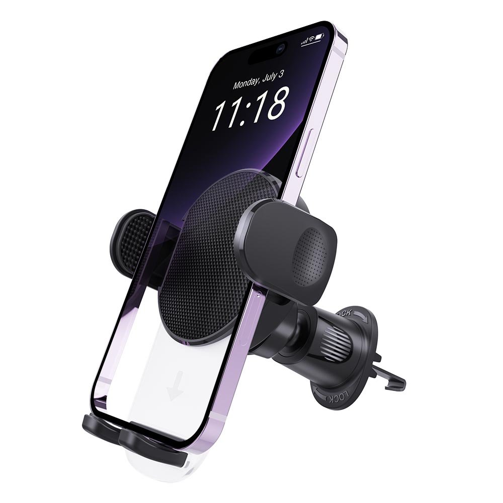 Hot Selling Portable Car Air Vent Phone Stand Anti-slip Silicone Mobile Phone Holder with Metal Hook Box Package