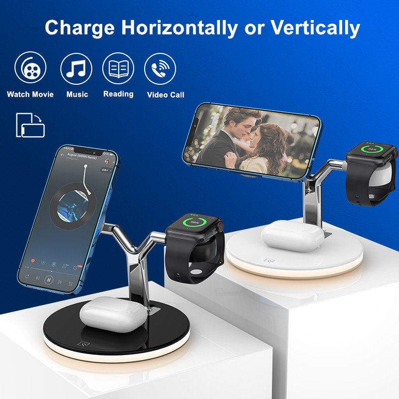 2021 Hot selling 3 in 1 magnetic car phone holder 15w wireless charger fast wireless charger