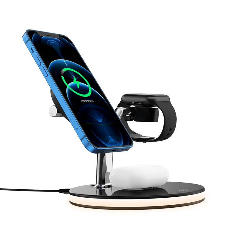 2021 Hot selling 3 in 1 magnetic car phone holder 15w wireless charger fast wireless charger