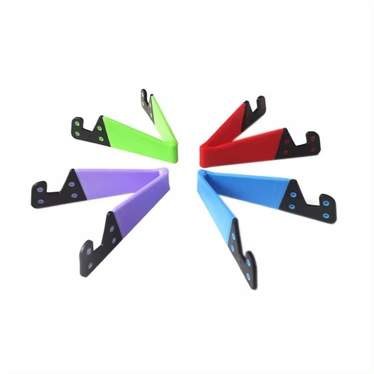 Mobile Phone Desk Stander Holder V Angle Adjustable Hard Plastic Support Hook Mount for iPhone Tablets