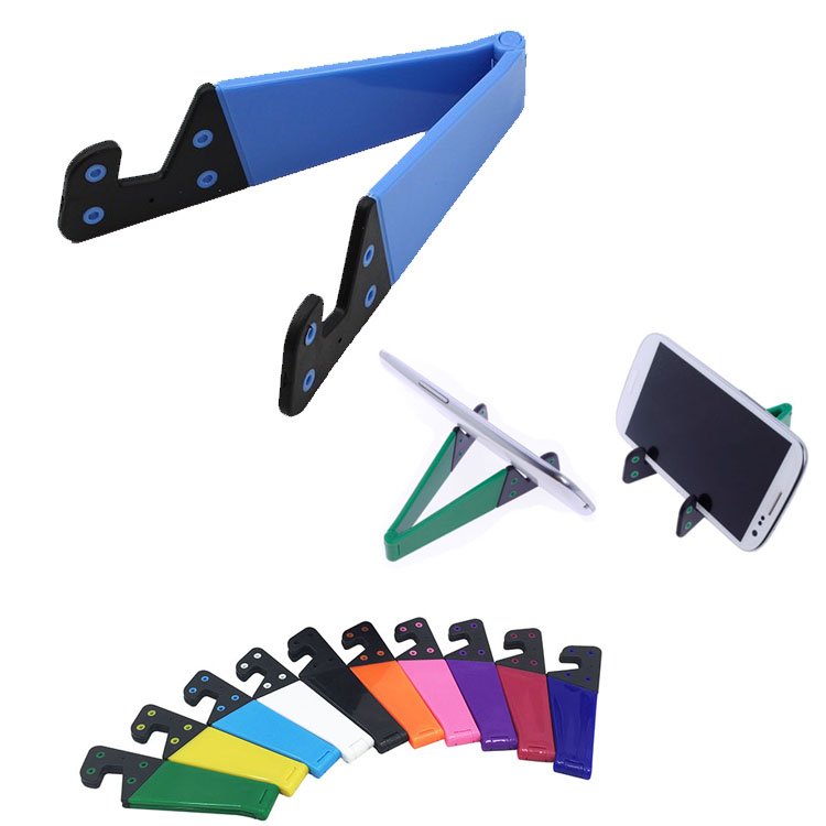 Mobile Phone Desk Stander Holder V Angle Adjustable Hard Plastic Support Hook Mount for iPhone Tablets