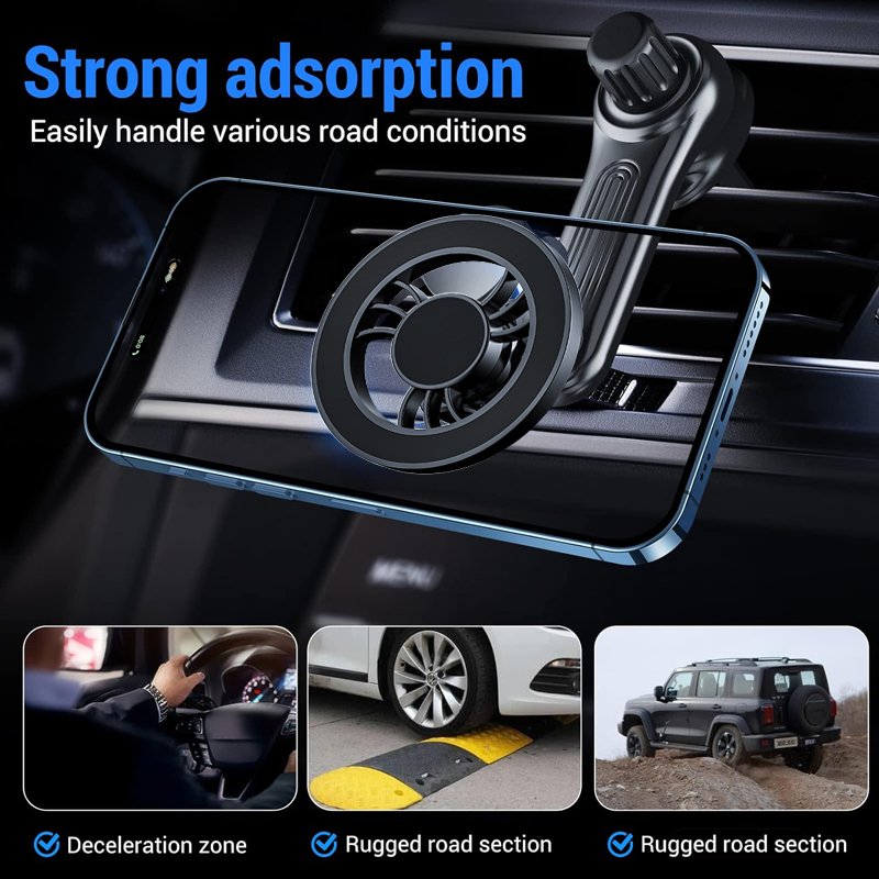 20 Super Magnets Universal Dashboard Air Vent Mount Magnetic Car Phone Holder for iPhone 16 15 14 Pro Max