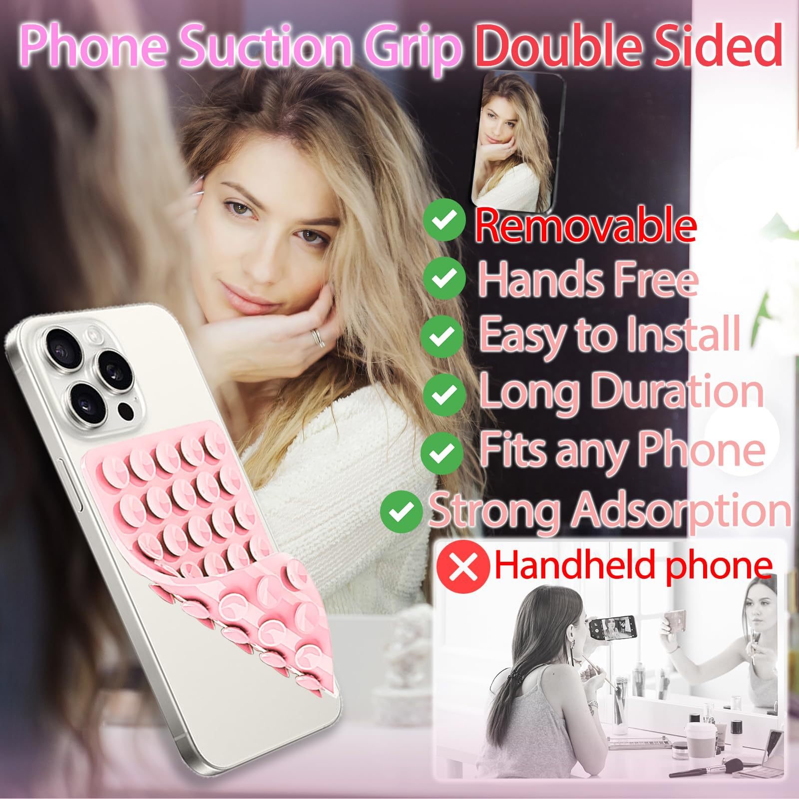 New Phone Mount Silicon Adhesive Phone Accessory Sticker Holder Mobile Phone Stand Double-sided Suction