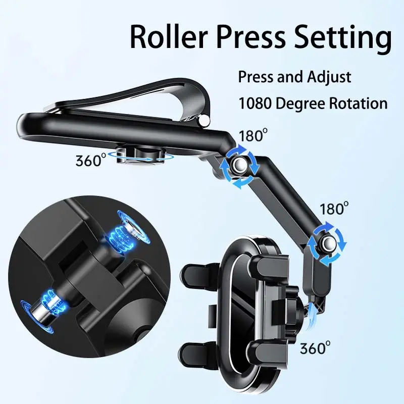 Sun Visor Car Phone Holder Mount Multifunctional Cell Phone Stand Universal Adjustable Arm Cradles Car Holder