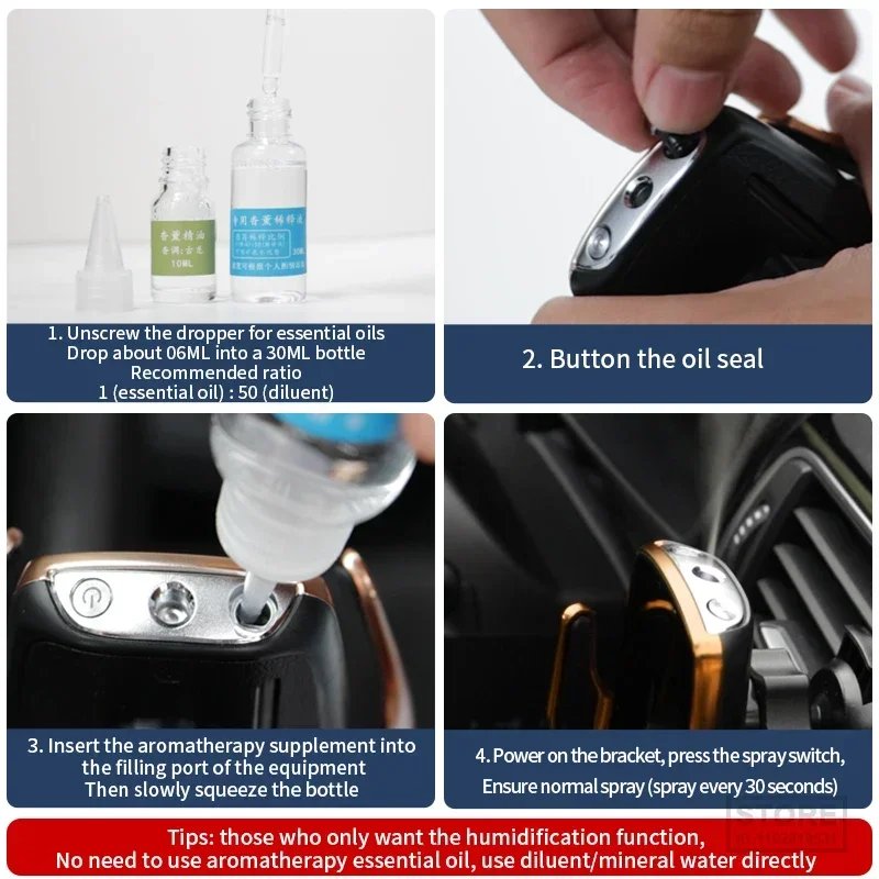 Trending products 2024 New Arrivals magnetic smart aromatherapy diffuser Car air freshener Wireless Charger Holder Phone Holder
