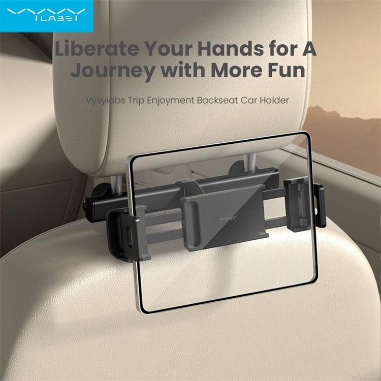 Vyvylabs Car Backseat Seat mount Car Tablet Mount Backseat Seat Universal Tablet Cell Phone Holder Rotating Angle Adjustable