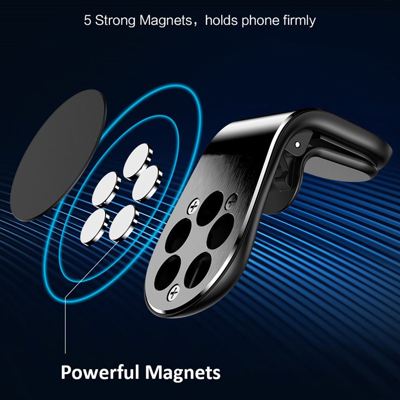 Phone Bracket A22 Ultra Thin Small Air Vent Outlet Mount Strong Magnet Powerful Adsorption Universal Case Magnetic Car Holder