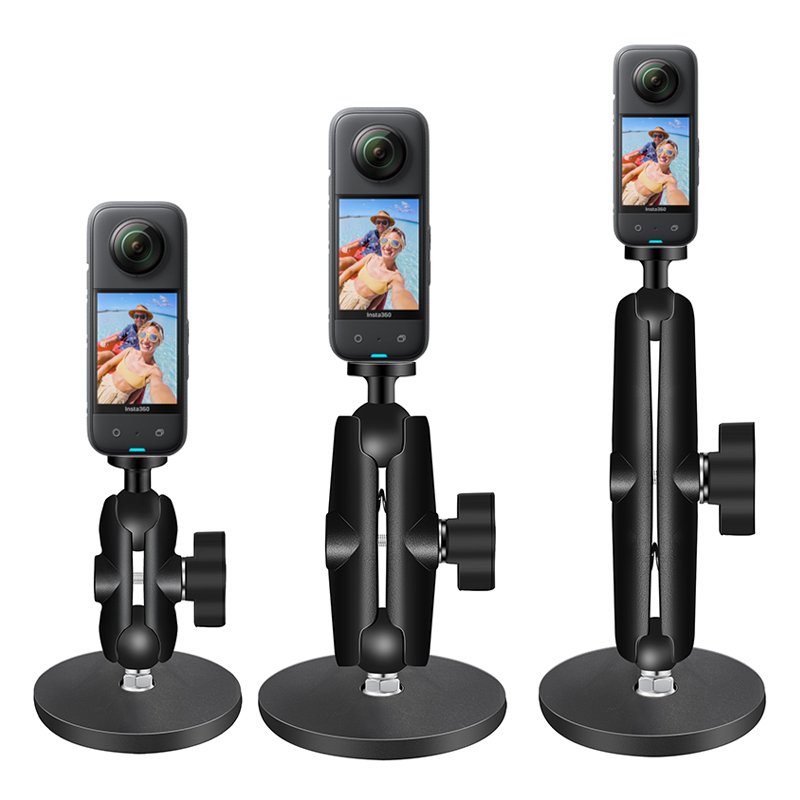 Summer bee Aluminum Magnetic Action Camera Mount Car Holder For Insta360/Gopro 360 Degree Rotation Mobile Phone Double Suction