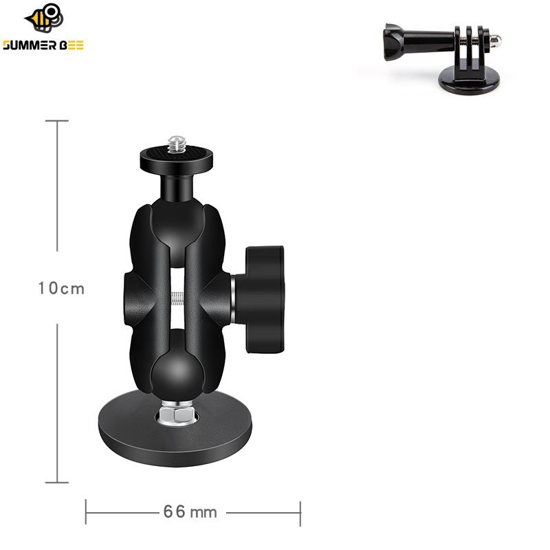 Summer bee Aluminum Magnetic Action Camera Mount Car Holder For Insta360/Gopro 360 Degree Rotation Mobile Phone Double Suction