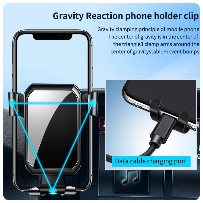 Gravity Smartphone Mobile Phone Cellphone Mount Holder Air Vent Bracket Stand For BMW 5 Series+6 Series GT 2018-2020