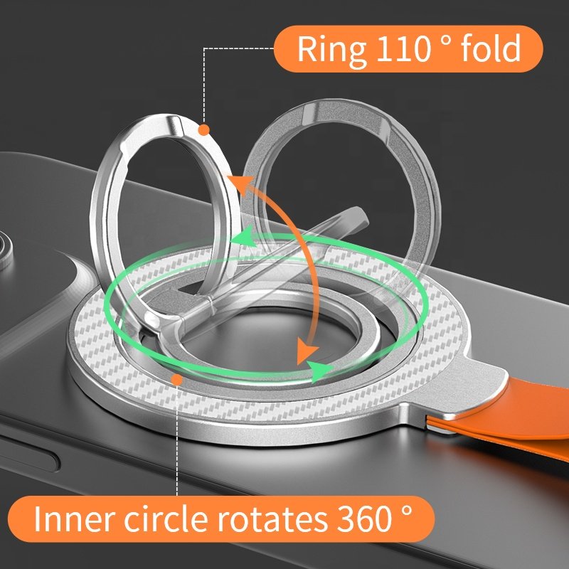 Multifunctional 360 degree mobile phone accessories double-sided magnetic car phone holder for laptop gym