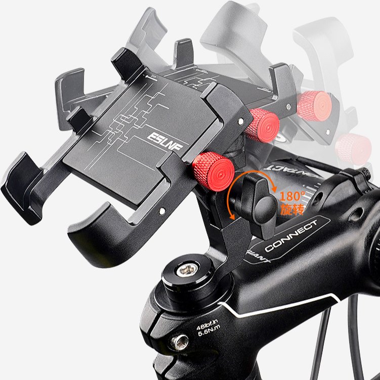 Motorcycle Scooter Handlebar Mount 360 Rotating Aluminum Alloy Bike Phone Holder Fit Most Smart phones
