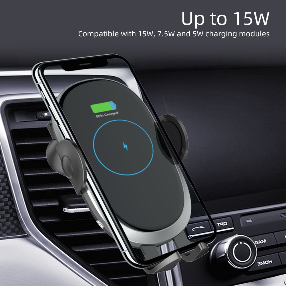 Magnetic Charging Mobile Phone Car Holder 15W Wireless Car Charger Mount Auto-sensing Phone Holder Stand Charger Technology C6