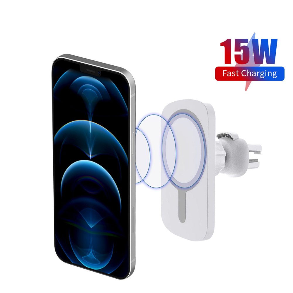 Factory Wholesale 15W Fast Charging Auto Clamping Magnetic Wireless Car Charger Mount PD Function Phone Holder Magnetic Charger