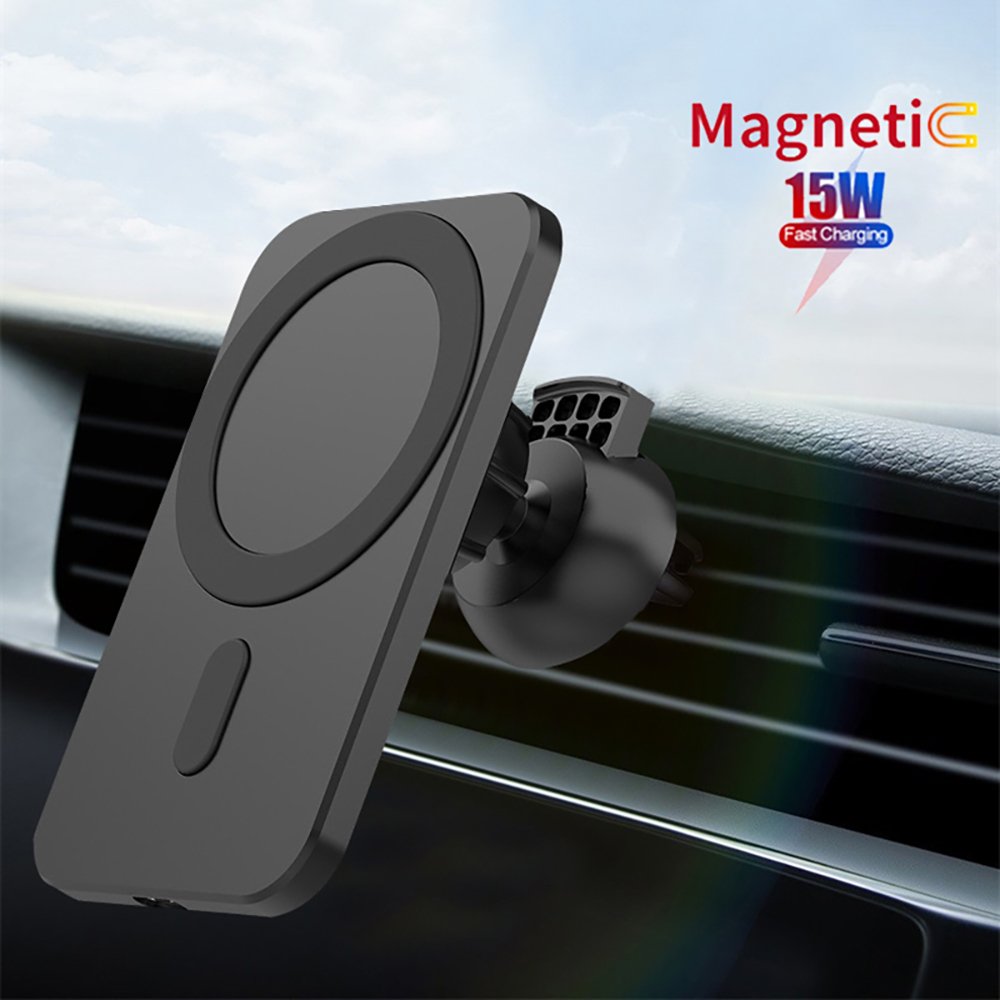 Factory Wholesale 15W Fast Charging Auto Clamping Magnetic Wireless Car Charger Mount PD Function Phone Holder Magnetic Charger