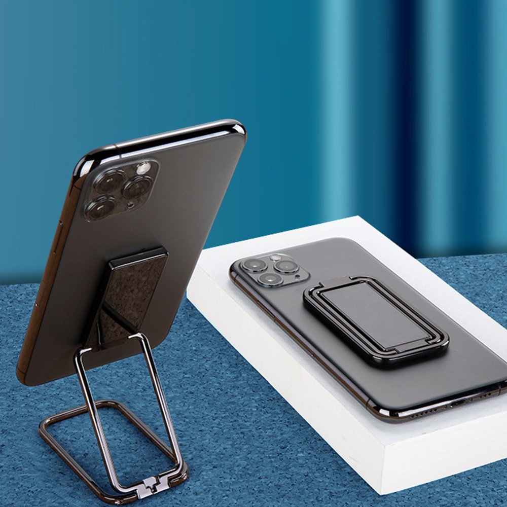 Rotatable Foldable Multi-Angle Metal Hand Grip Cell Phone Stand for Desk Adjustable Cellphone Ring Holder Finger Kickstand