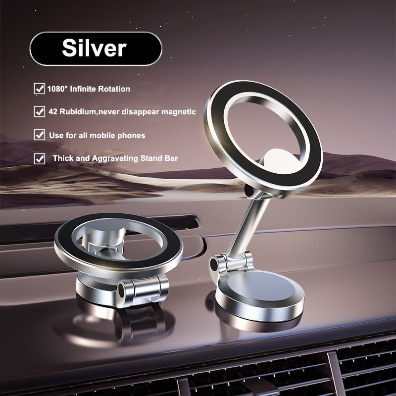 Promotion Gift Foldable 180 Degree Rotation Car Magnetic Holder For Mobile Phone Desktop Phone Holder Alloy Car Mount Holder