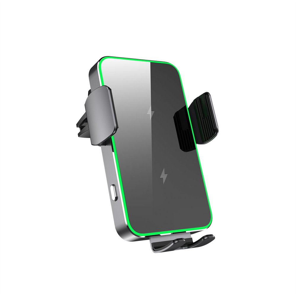 LANGWEI Top Selling Double Coil Wireless Charging Smart Car Vent Bracket Clamping Car Phone Holder Wireless Charger
