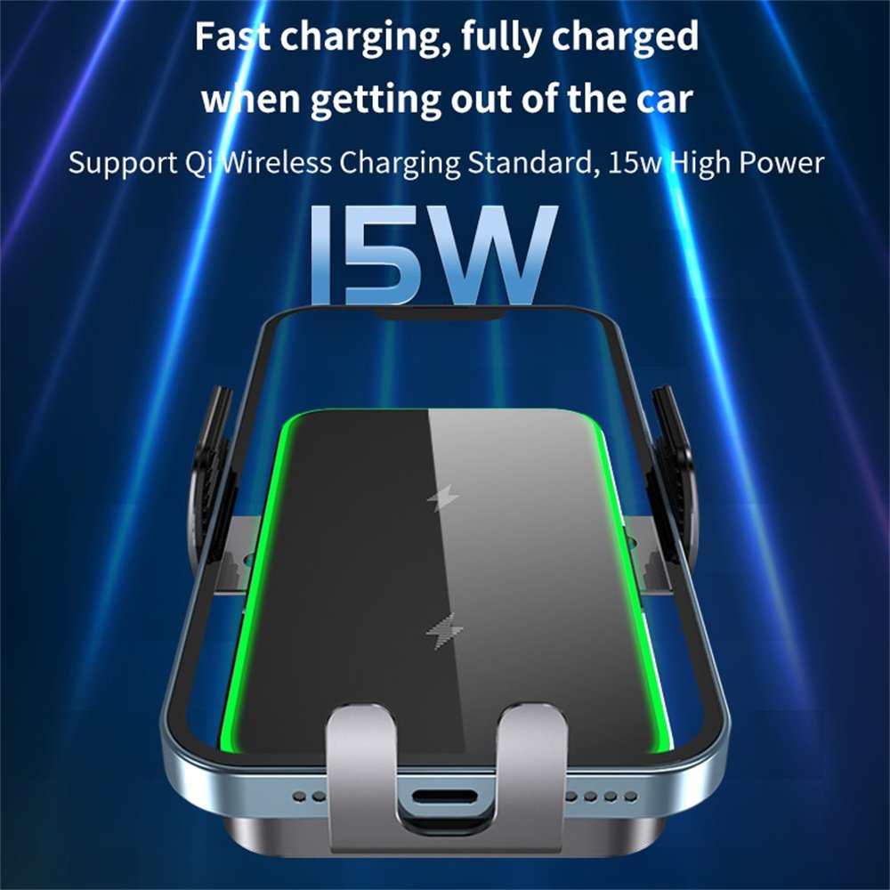 LANGWEI Top Selling Double Coil Wireless Charging Smart Car Vent Bracket Clamping Car Phone Holder Wireless Charger