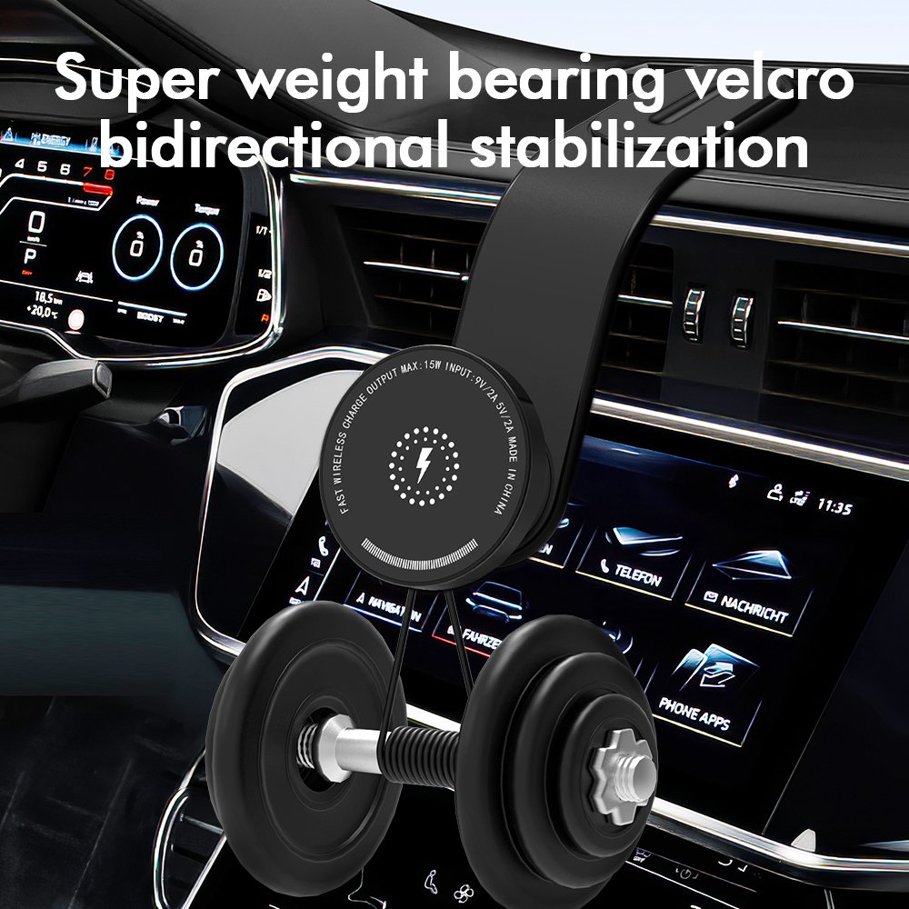 New arrival Dashboard Memory Mobile Phone Car Mount Aluminum Phone Holder Magnetic Wireless Charging Car Cradle Cell Phone Stand