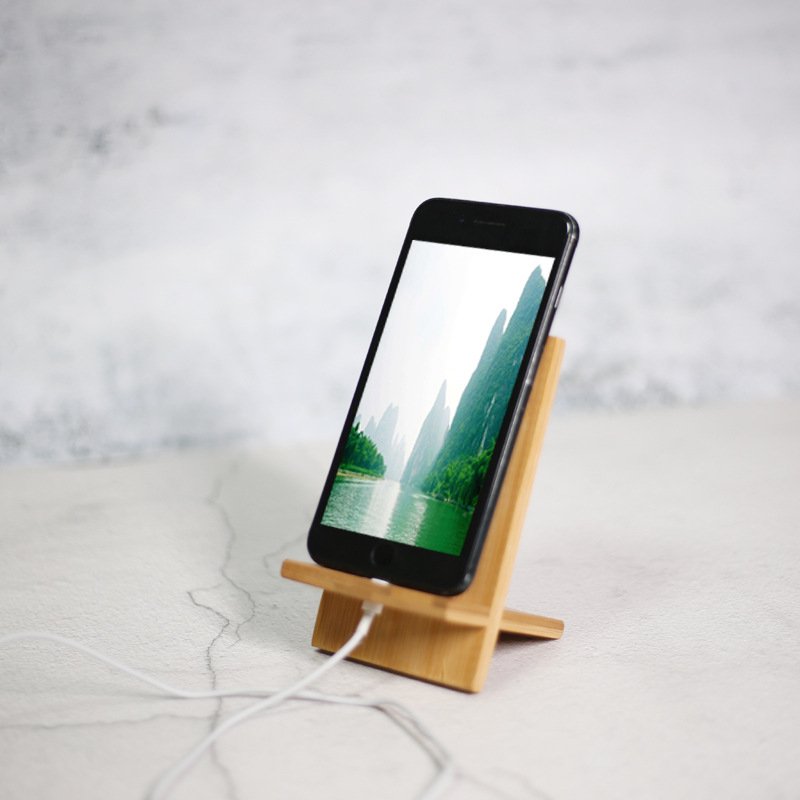 Phone Stand Style Phone Bamboo 2024 Export Quality Certification Application for All Modern Desktop Stand Mobile Phone Universal