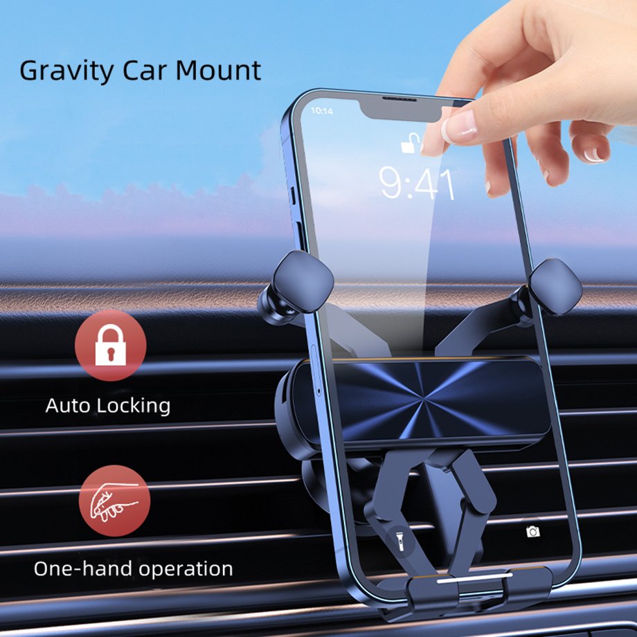 Smartphone accessories holder for electric car universal gravity telephone stand OEM Christmas gifts vehicle airvent GPS Bracket