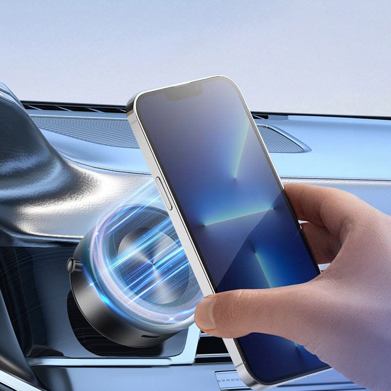 15W Upgraded Vacuum Magnetic Wireless Charger Suction Cup Phone Mount Holder for Car Mirror Gym for iPhone 13 14 15 Pro Max