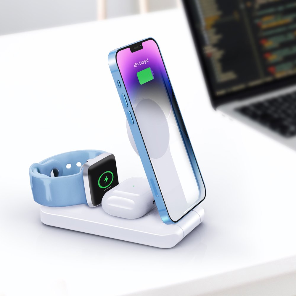 Trending Product 3 in 1 Magnetic Multi-function Car Wireless Charger Holder 15 Watt Eco Friendly Wireless Charger