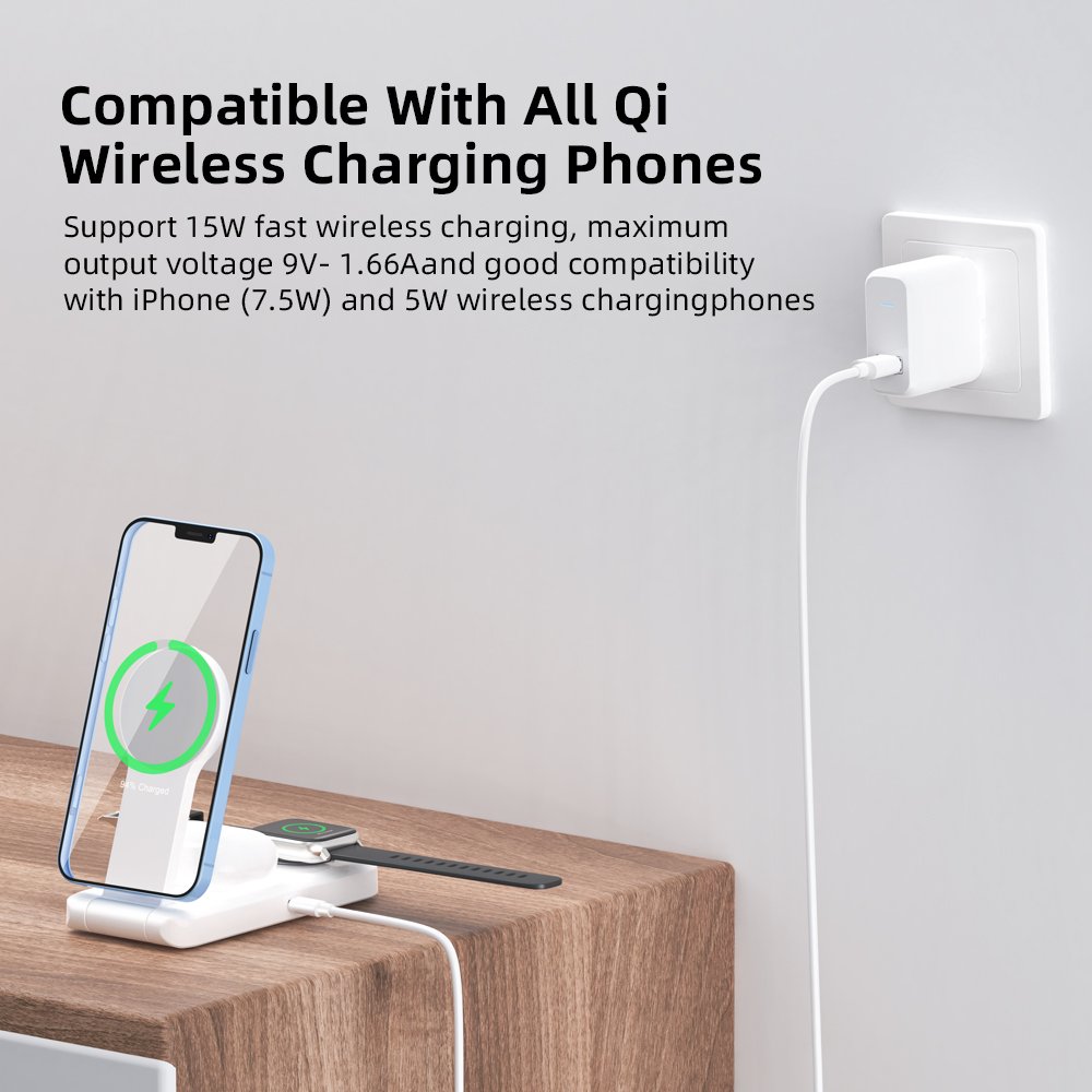 Trending Product 3 in 1 Magnetic Multi-function Car Wireless Charger Holder 15 Watt Eco Friendly Wireless Charger