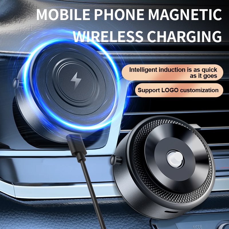 15W Car Wall Vacuum Adsorption Wireless Charger Magnetic Mobile Phone Stand Holder Magnetic Fast Charging Cell car Phone Holder