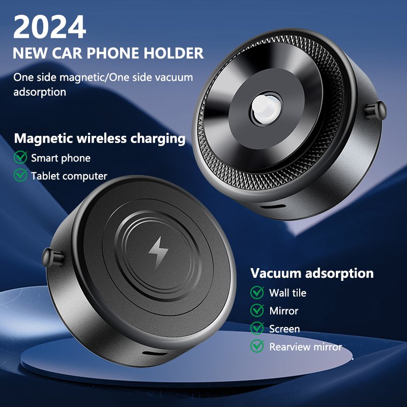 15W Car Wall Vacuum Adsorption Wireless Charger Magnetic Mobile Phone Stand Holder Magnetic Fast Charging Cell car Phone Holder