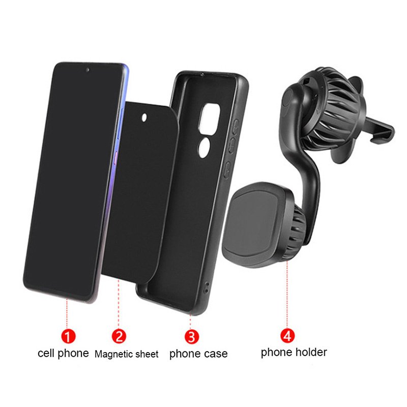 Top Selling 2023 OEM Logo 6pcs Stong Magnet Telefoon Houder Auto Magnetico Vent Mount Magnetic Car Phone Holder 360 Rotation