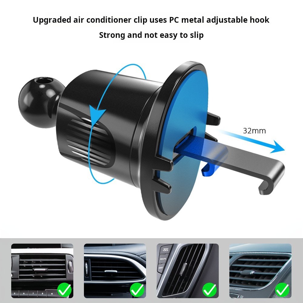 LC831 Customized Magnetic Car Phone Holder 15W Fast Charging Wireless Charger For 12/3/15 Pro Max Mobile Stand Cell Phone Holder