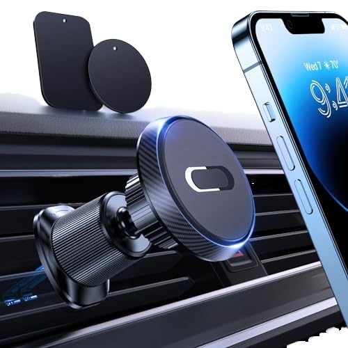 Flexible Universal Metal Magnetic Air Vent Car Mount Portable Phone Holder for Home or Sports Compatible with Apple iPhones