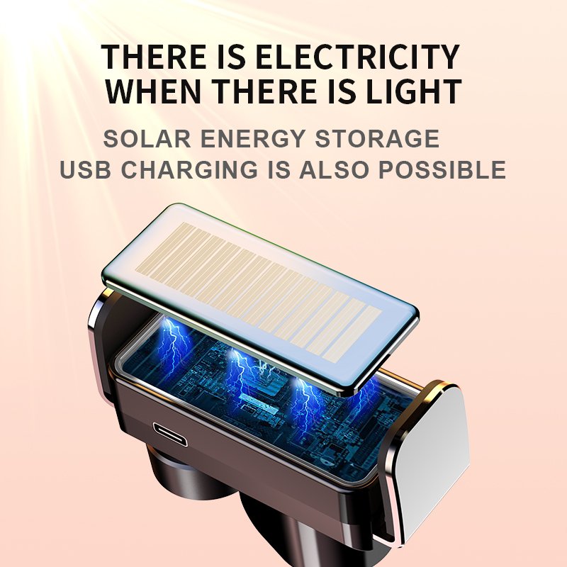 Wireless Charging Solar Power Electric Mobile Phone Holder Rotating Navigation Automatic Induction Car Phone Holder Custom Logo